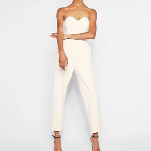 Express, Size 2, Off-White, Strapless Jumpsuit